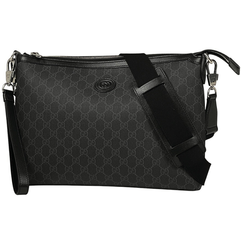 Gucci GG Crossbody Bag Interlocking GG Logo Shoulder Supreme Black